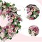 22 Inch Spring Summer Everyday Wreath for Front Door, Wild Flowers Lavender Tulips Daisy Pink Purple Wreath for Indoor Outdoor, Rustic Farmhouse Wedding Decoration Wreath